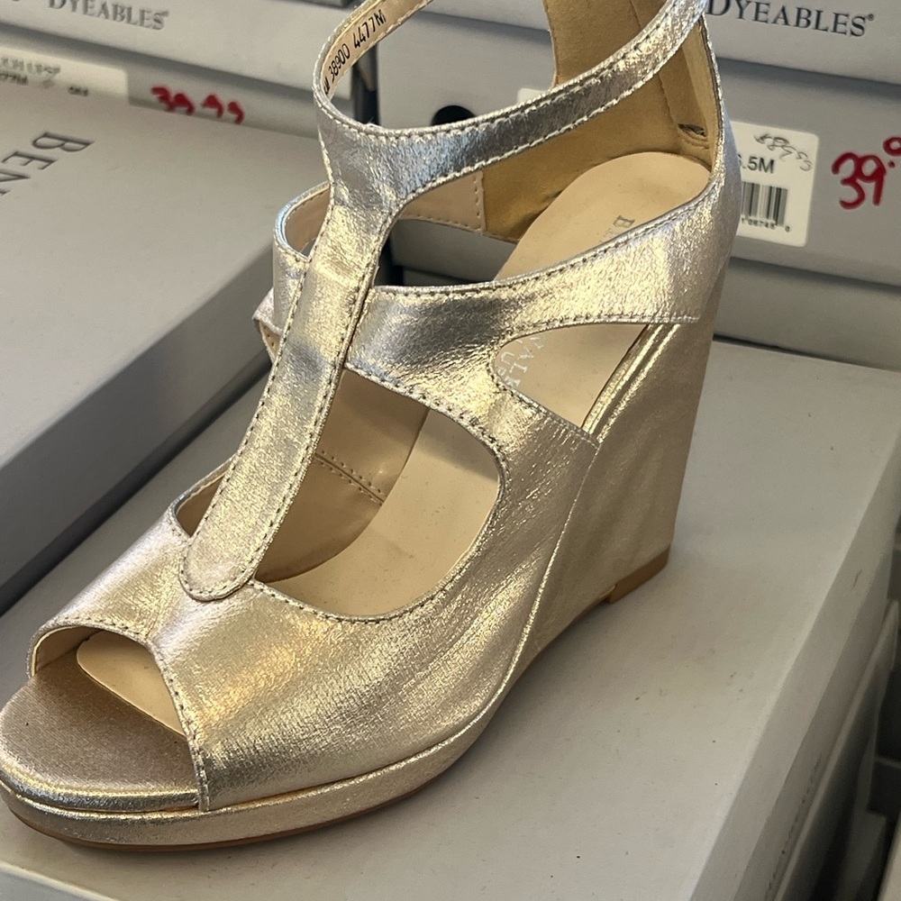 Benjamin Walk Metallic Wedge Sandals